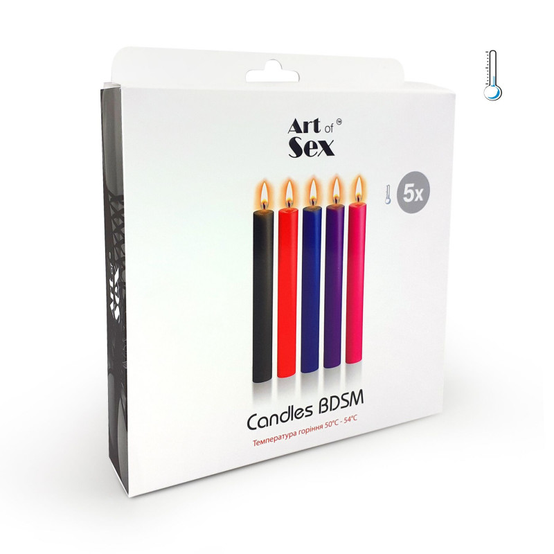 Упаковка набору Art of Sex Thin 16 см (5 шт) - стильне пакування для інтимних свічок