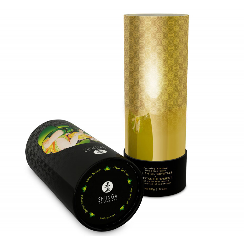 Упаковка солі для ванни Shunga Oriental Crystals Lotus Flower - стильний дизайн