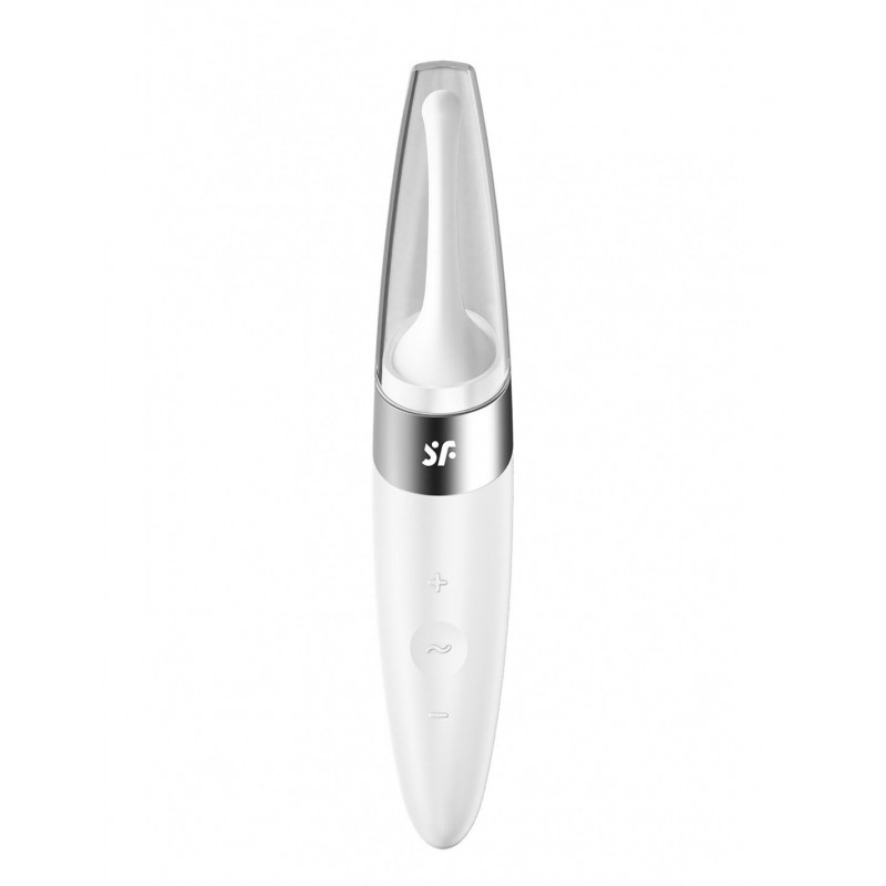 Satisfyer Twirling Delight White - детальний вигляд збоку, демонструючи вигнуту форму та ергономічний дизайн