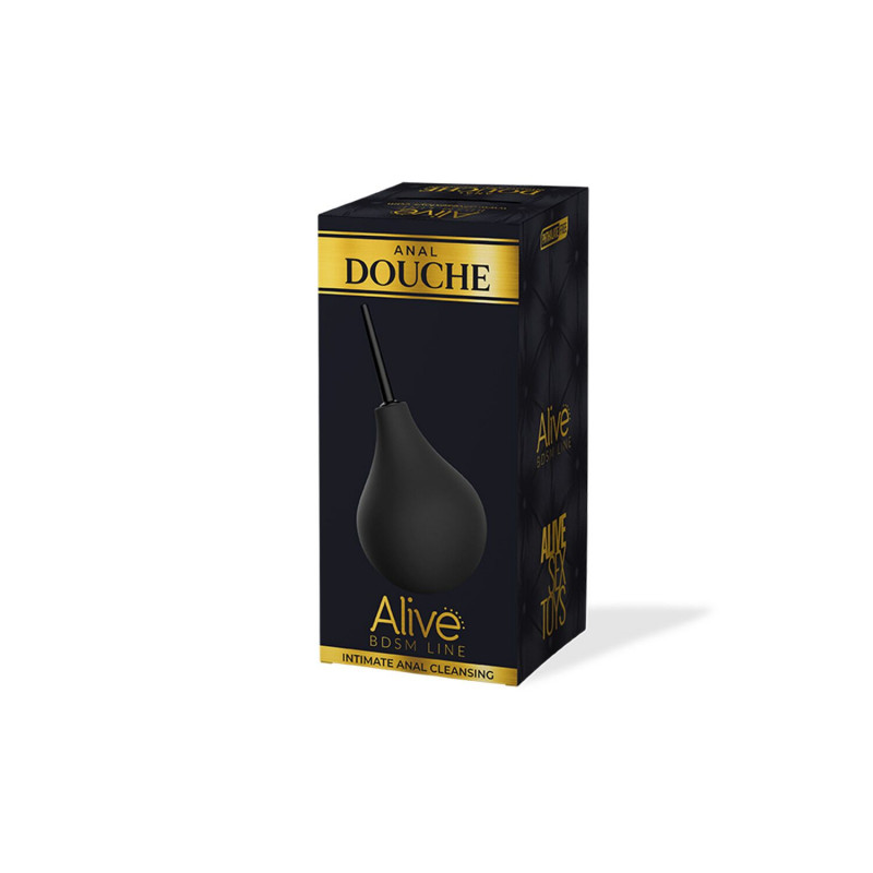 Упаковка спринцівки Alive ANAL DOUCHE M - картонна коробка з інформацією про продукт