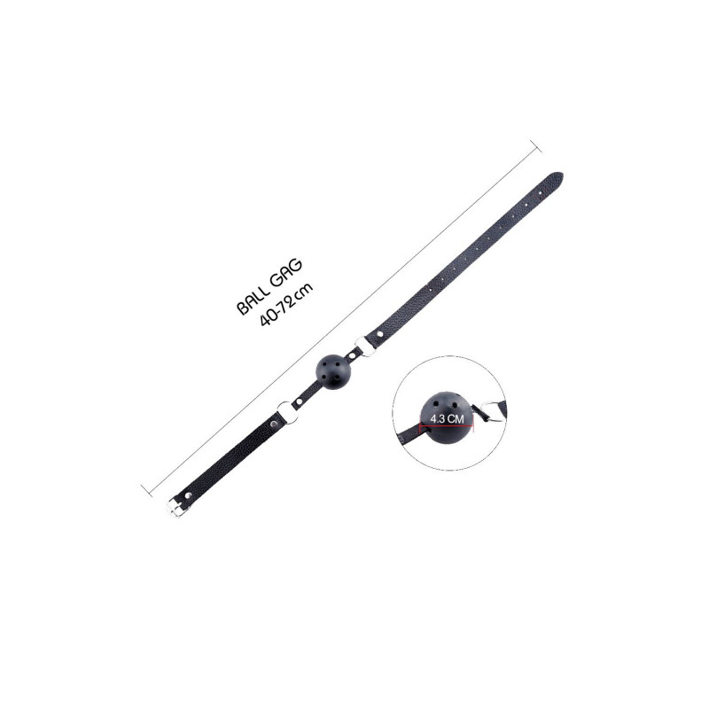 Повітропроникний кляп Alive Discretion Black - вигляд збоку, ергономічний дизайн