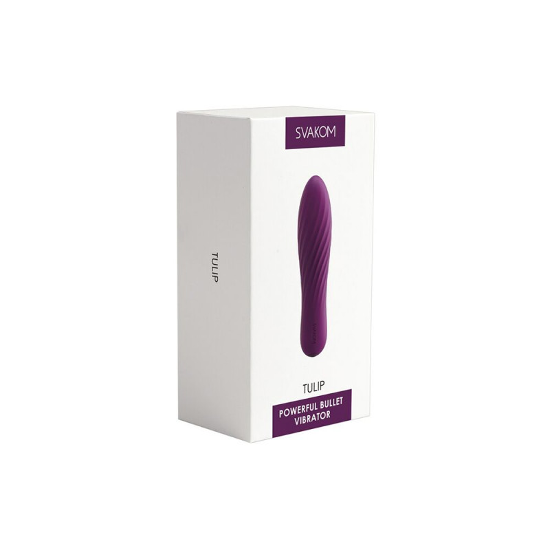 Мінівібратор Svakom Tulip Violet - фото в руці, розмір та портативність