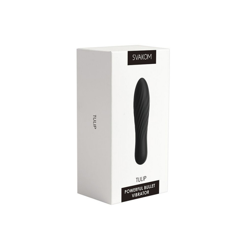 Мінівібратор Svakom Tulip Black - блискуча поверхня, чорний колір