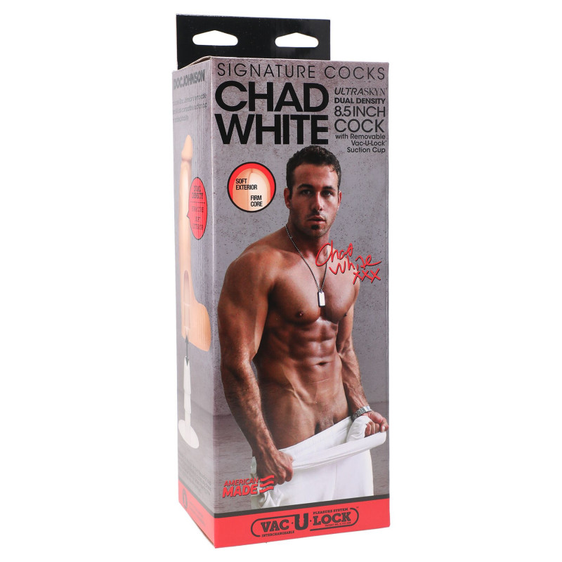 Фалоімітатор Doc Johnson Signature Cocks Chad White 8,5 дюймів UltraSkin - повний комплект