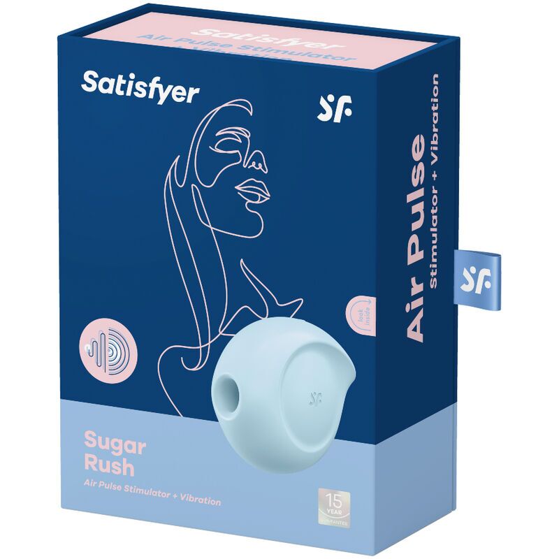 Вакуумний стимулятор Satisfyer Sugar Rush Blue, текстура матеріалу, приємний на дотик