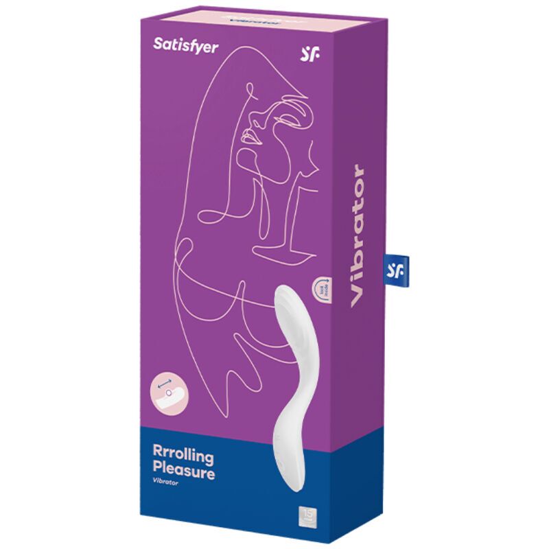 Вібратор Satisfyer Rrrolling Pleasure White у зібраному вигляді – повний комплект