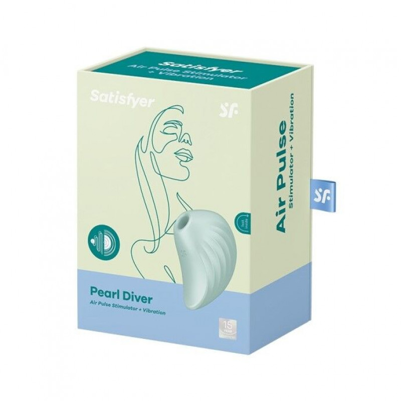 Вакуумний кліторальний стимулятор Satisfyer Pearl Diver в дії, деталі
