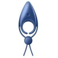 Виброкольцо эрекционное Satisfyer Sniper Blue с регулировкой размера синее