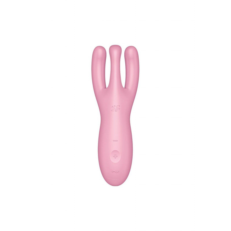 Смарт-вібратор Satisfyer Threesome 4 Pink, вид збоку, демонстрація форми