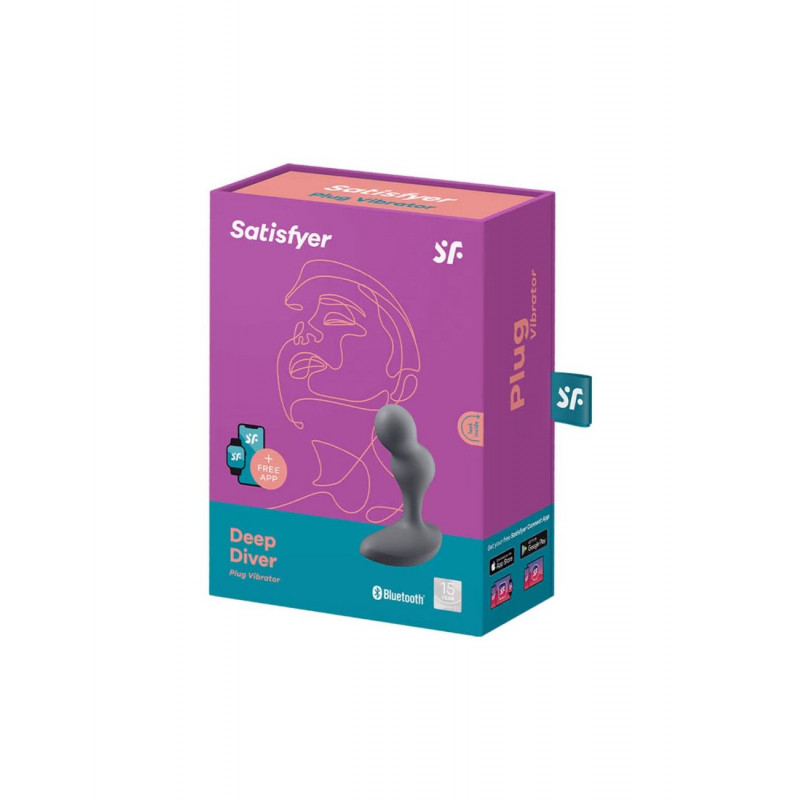 Масажер простати Satisfyer Deep Diver Grey – акцент на текстурі матеріалу