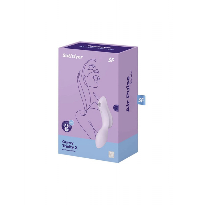 Силіконова поверхня вакуумного стимулятора Satisfyer Curvy Trinity 2 Violet – ніжна текстура для комфортного використання