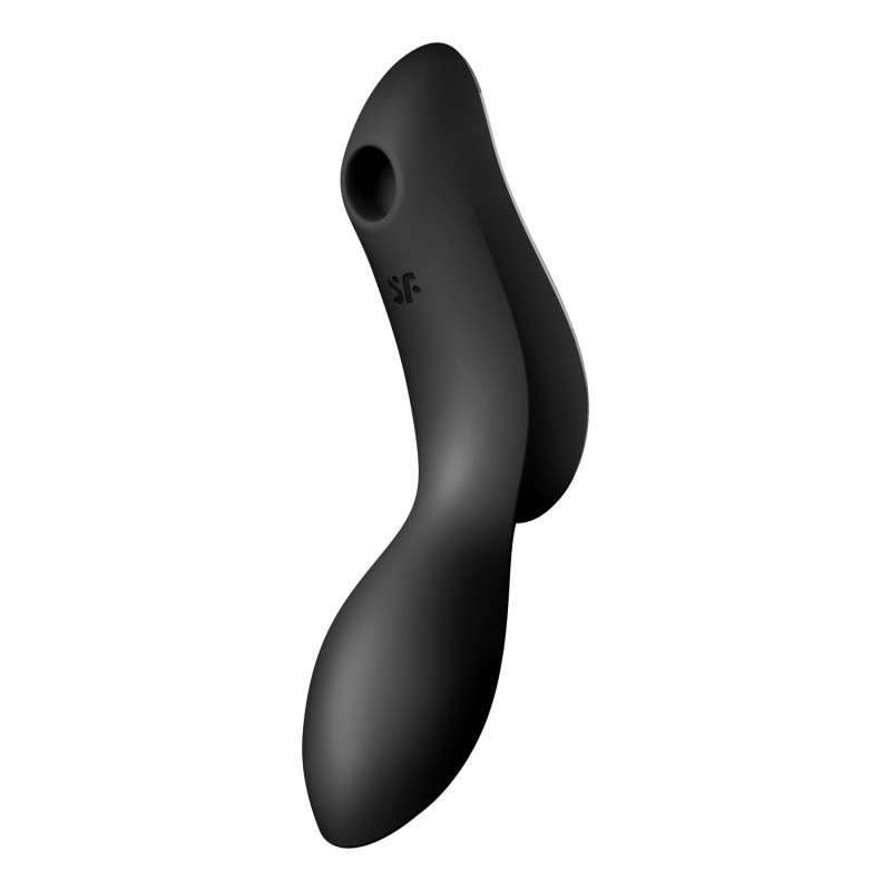 Satisfyer Curvy Trinity 2 Black: вид збоку, акцент на ергономічній формі