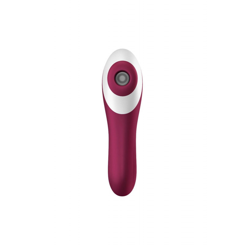 Вакуумний вібратор Satisfyer Dual Crush Wine Red вигляд збоку