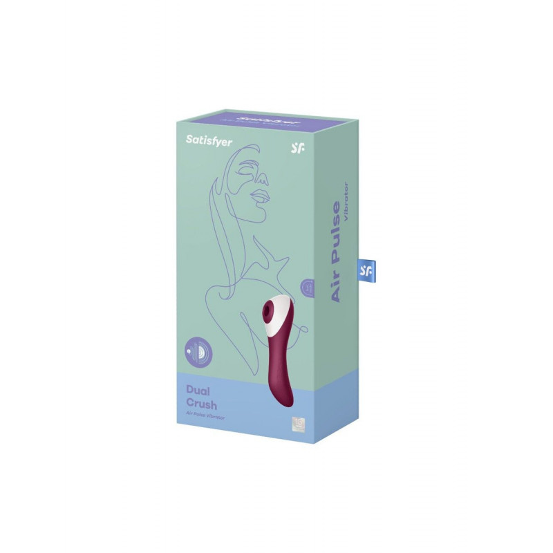 Текстура вакуумного вібратора Satisfyer Dual Crush Wine Red