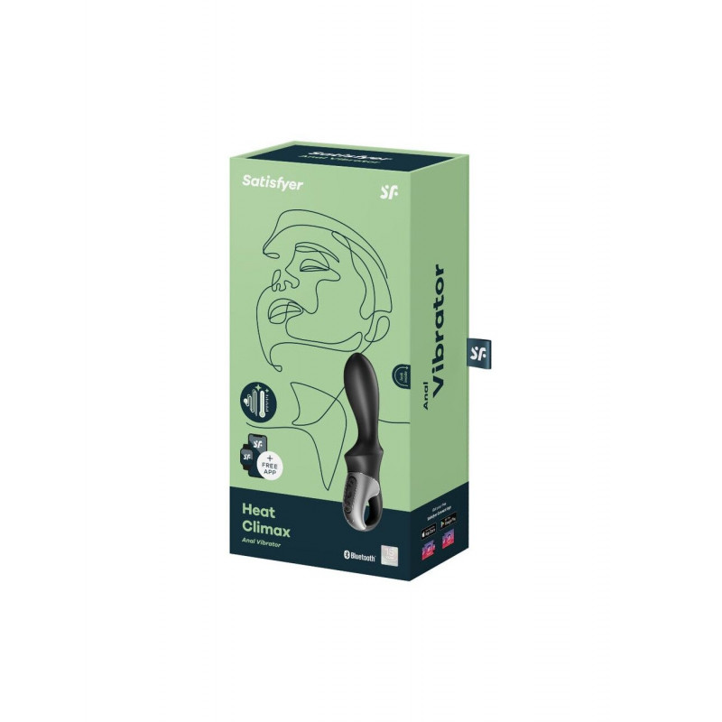 Текстура силікону смарт-вібратора для простати Satisfyer Heat Climax, рожевий колір