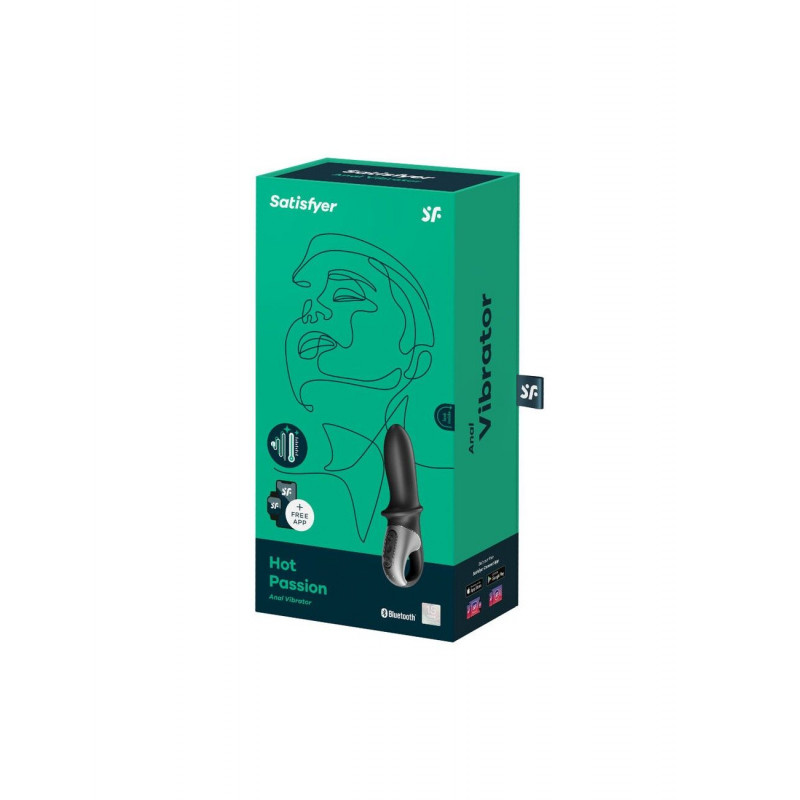 Скріншот програми для керування анальним смарт-вібратором Satisfyer Hot Passion, що показує різноманітність режимів вібрації та налаштувань