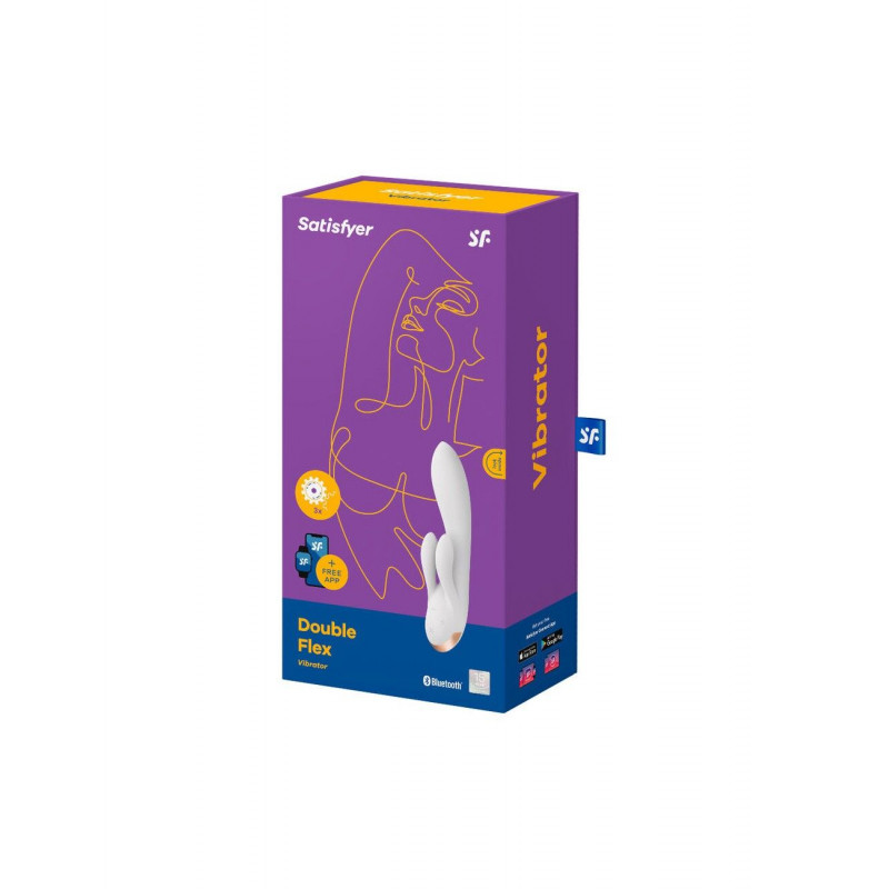 Текстура силікону Satisfyer Double Flex White - гладка, приємна на дотик, білий колір