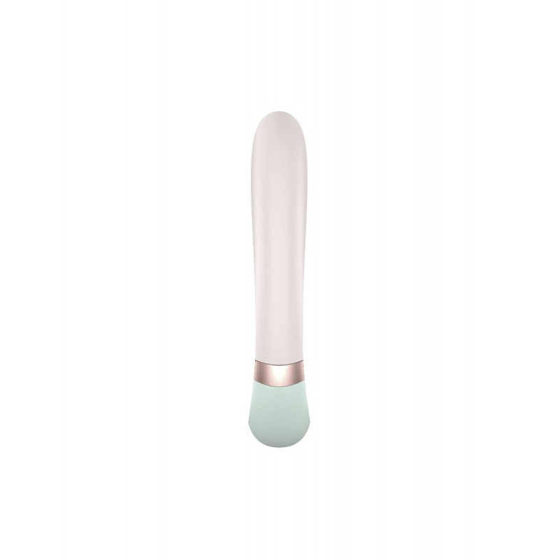 Satisfyer Heat Wave Mint, вид збоку, демонструє ергономічну форму та текстуру