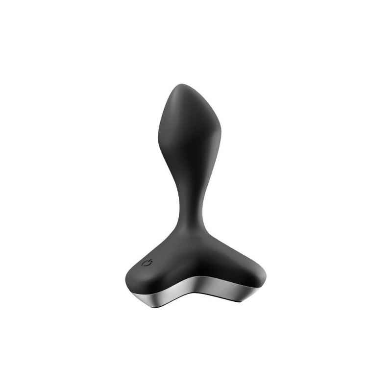 Анальна пробка Satisfyer Game Changer Black: вид збоку, демонстрація вигину та дизайну