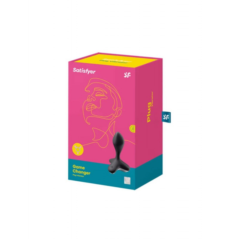 Анальна пробка Satisfyer Game Changer Black: деталі аксесуара, кнопка керування вібрацією