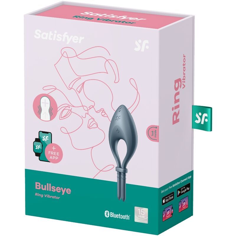 Смарт віброкільце Satisfyer Bullseye Dark Blue у фірмовій упаковці