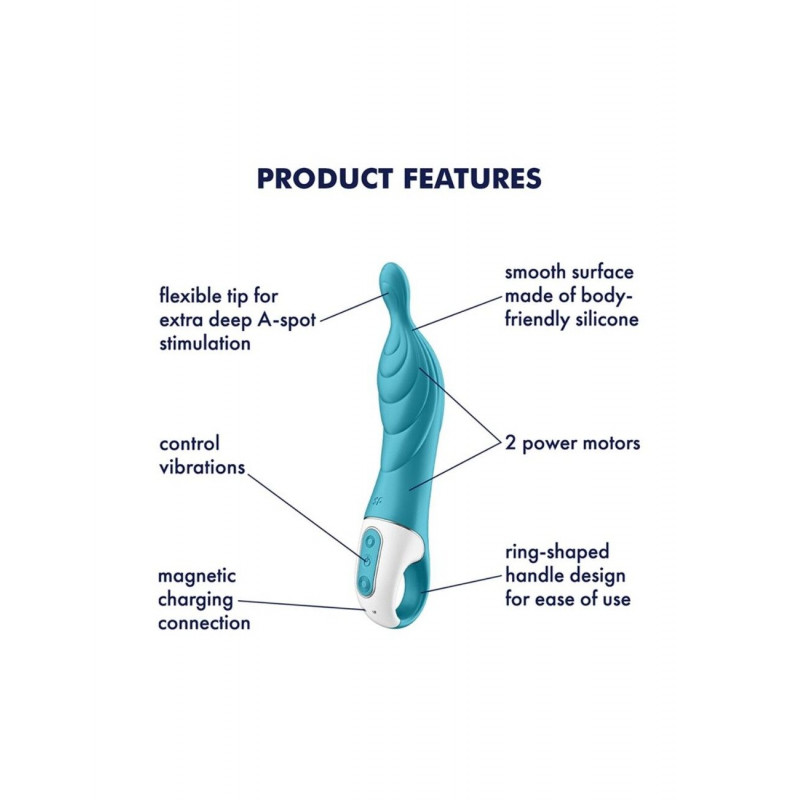 Satisfyer A-Mazing 2 Turquoise: текстура матеріалу, детальний вигляд
