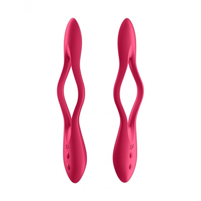 Вібратор Satisfyer Elastic Joy універсальний гнучкий червоний для пар - вигляд збоку