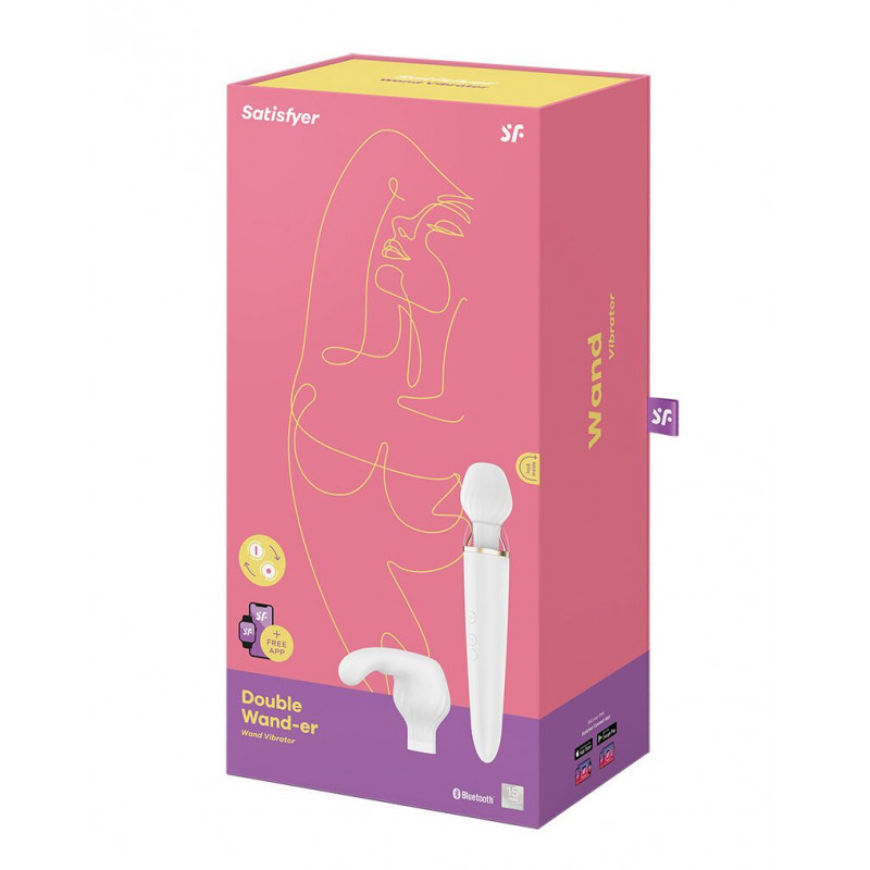 Смарт вібромасажер Satisfyer Double Wand-er: вигляд збоку, демонстрація вигнутої форми