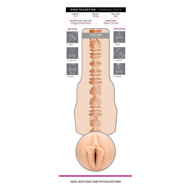 Мастурбатор Fleshlight Gina Valentina Stellar: естетичний вигляд, якість матеріалів