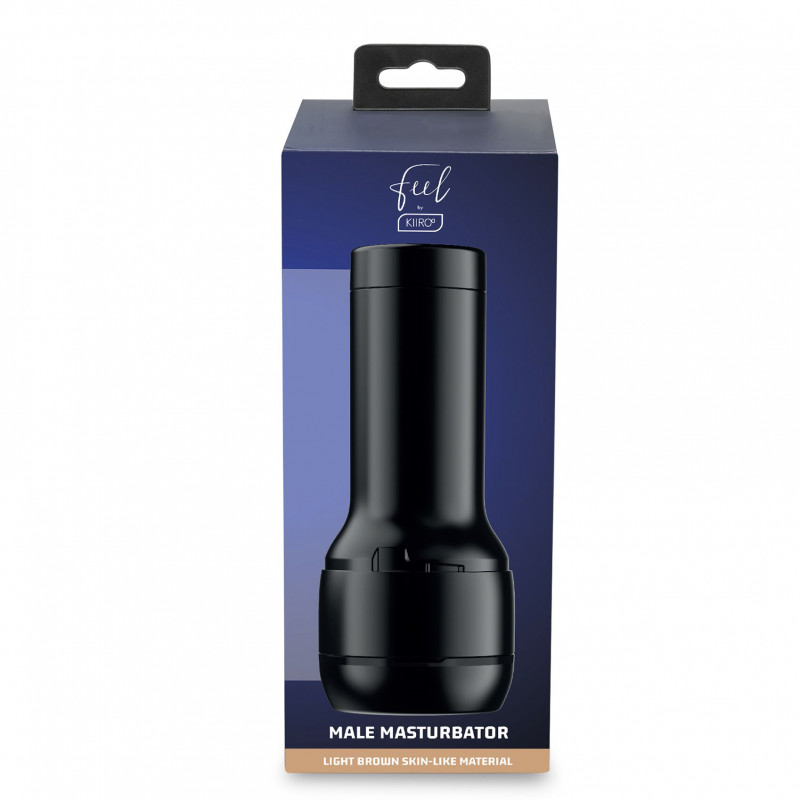 Мастурбатор Kiiroo Feel Stroker Light Brown, світло-коричневий, крупним планом, демонструючи матеріал