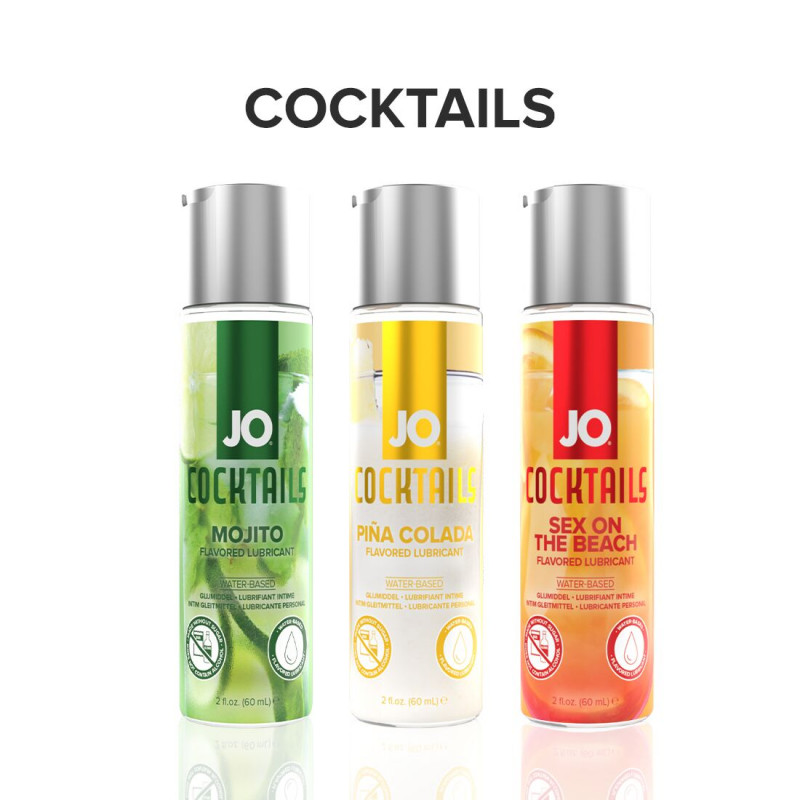 Лубрикант JO Cocktails Sex on the Beach - детальний вигляд задньої етикетки з інформацією