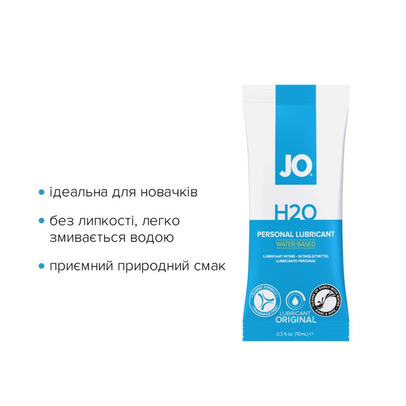 Упаковка набору лубрикантів JO H2O Original, 12 стиків