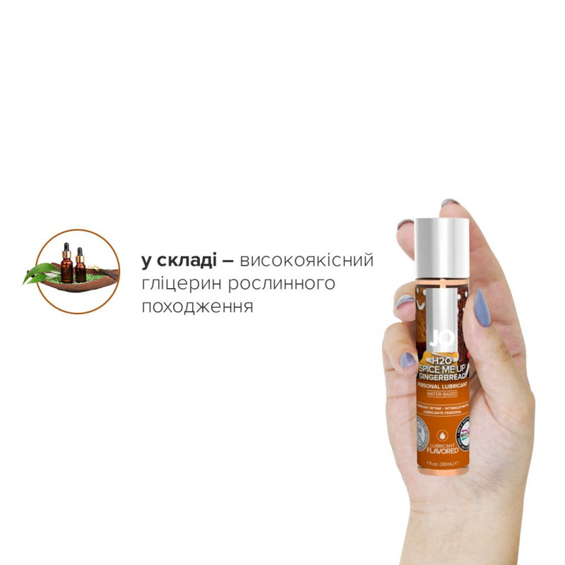 Текстура водного лубриканту JO H2O Gingerbread 30 мл, прозора безбарвна рідина