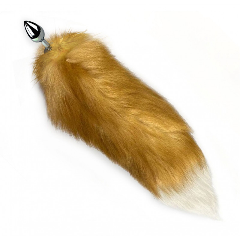 Текстура натурального хутра хвоста анальної пробки Art of Sex Red fox