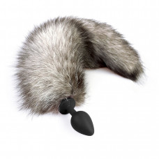 Анальная пробка Art of Sex Arctic fox силиконовая с натуральным мехом размер M — Keks-Hub