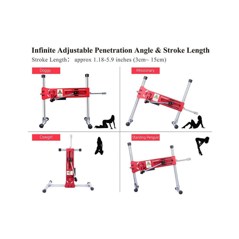 Секс-машина Hismith AK-01-Red Smart APP - елементи керування, текстура матеріалів