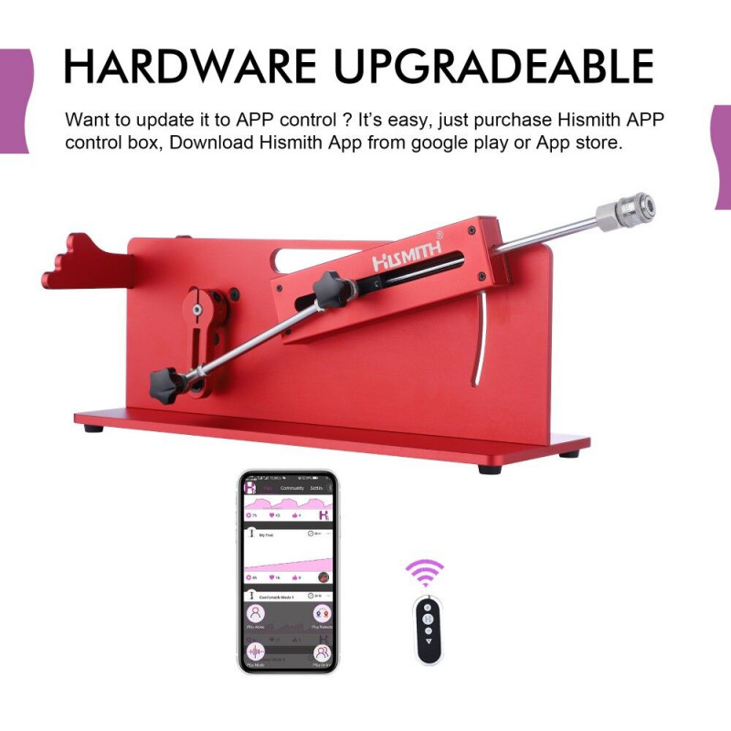 Настільна смарт секс-машина Hismith Table Top 2.0 Pro APP Red з підключенням до APP