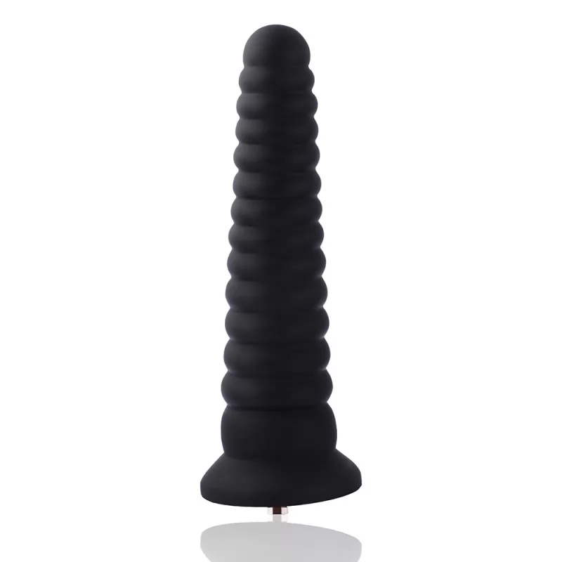 Анальний дилдо Hismith Tower shape Anal Toy для секс-машин, система KlicLok, вигляд збоку, демонстрація форми