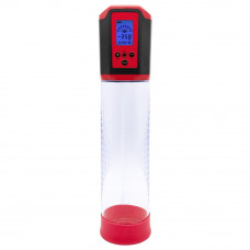 Автоматична вакуумна помпа Men Powerup Passion Pump Red з LED-табло, перезаряджувана, 8 режимів — Keks-Hub