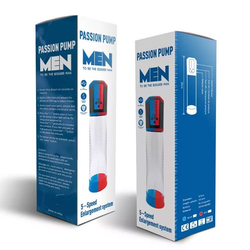 Автоматична вакуумна помпа Men Powerup Passion Enlargement system Red: комплект поставки та упаковка