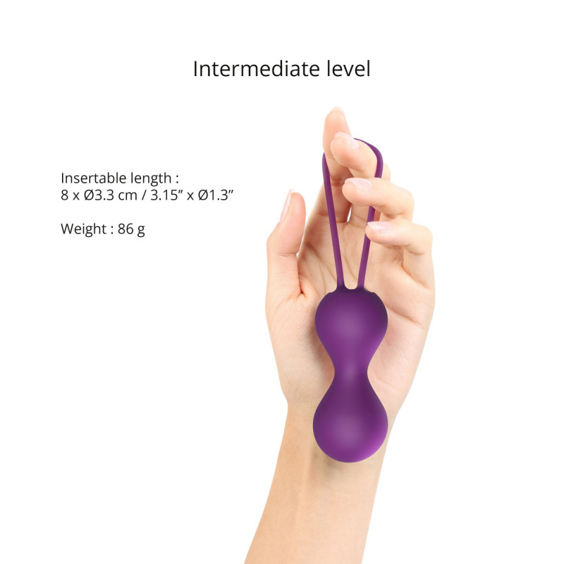 Вагінальні кульки Love To Love JOIA Purple Rain фіолетові - деталі виконання, високоякісний силікон