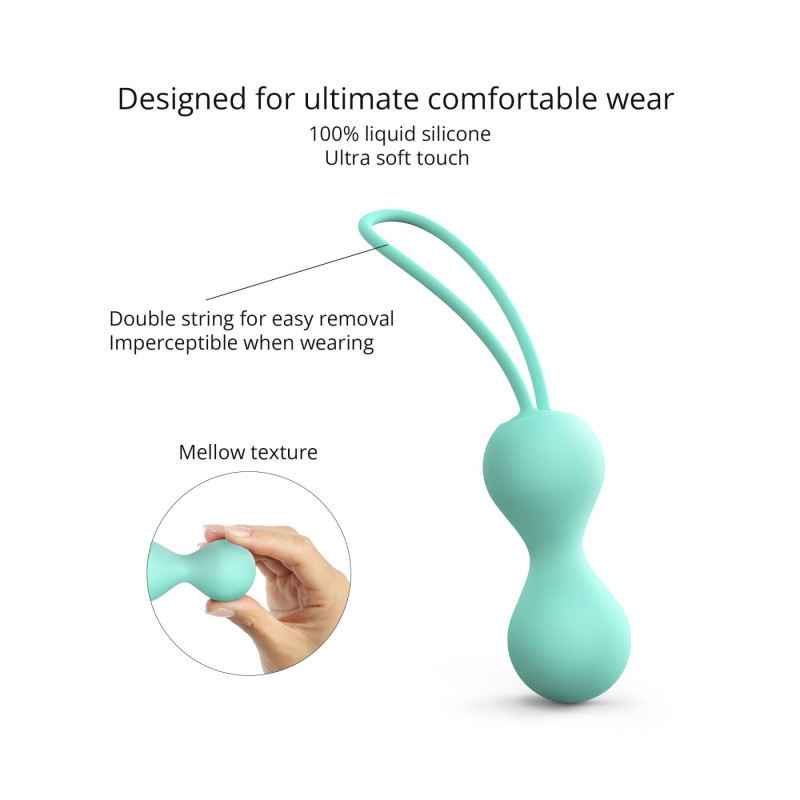 Вагінальні кульки Love To Love JOIA Enjoy Mint - вид збоку