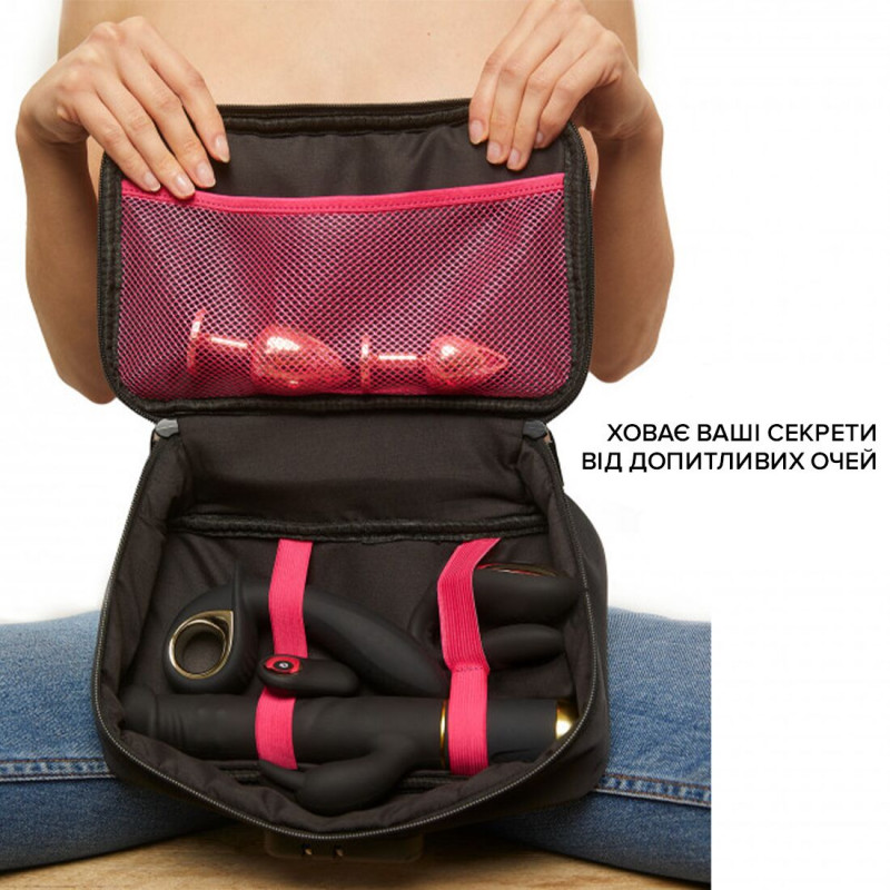 Кейс для іграшок Dorcel DISCREET BOX - вигляд збоку, демонстрація кодового замка