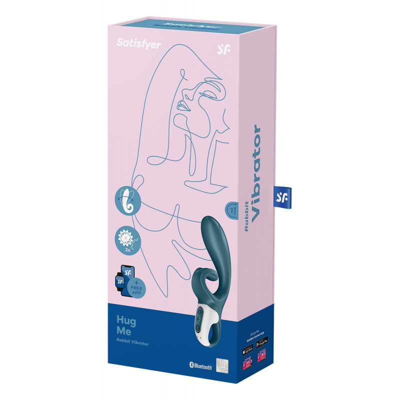 Зарядний порт та кнопки керування вібратора Satisfyer Hug Me Bluegrey