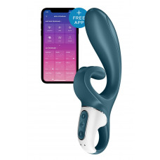 Смарт вібратор-кролик Satisfyer Hug Me Bluegrey, 2 мотори, 4,2см, широка кліторальна частина — Keks-Hub