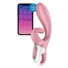 Смарт вібратор-кролик Satisfyer Hug Me Pink, 2 мотори, діаметр 4,2см, широка кліторальна частина — Keks-Hub