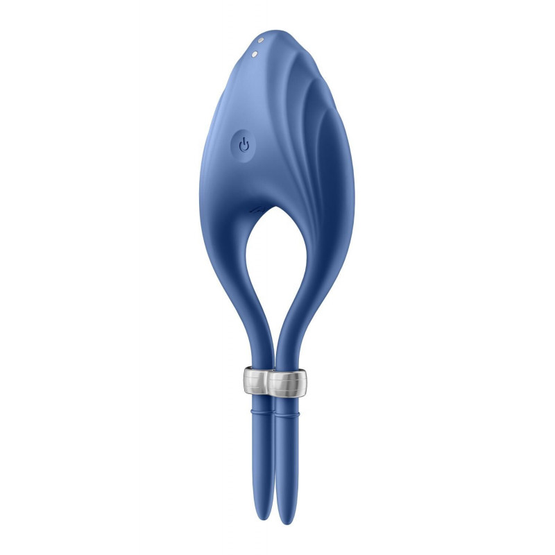 Текстура матеріалу ерекційного віброкільця Satisfyer Duelist Blue, синій