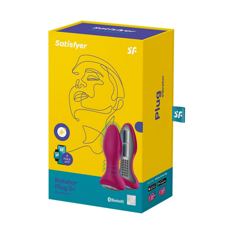Satisfyer Rotator Plug 2+ Violet, вібраційні режими, контролер для налаштування