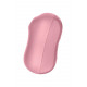 Вакуумний стимулятор Satisfyer Cotton Candy Light Red, текстура поверхні - гладкий, гіпоалергенний силікон