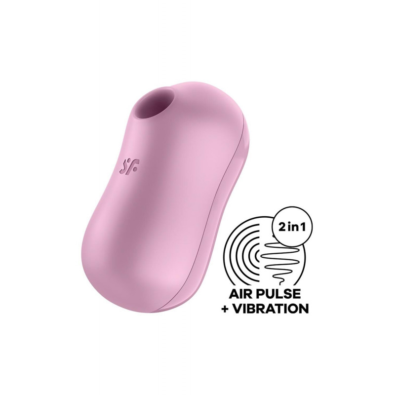 Вакуумний стимулятор Satisfyer Cotton Candy Lilac, вид збоку, показує форму